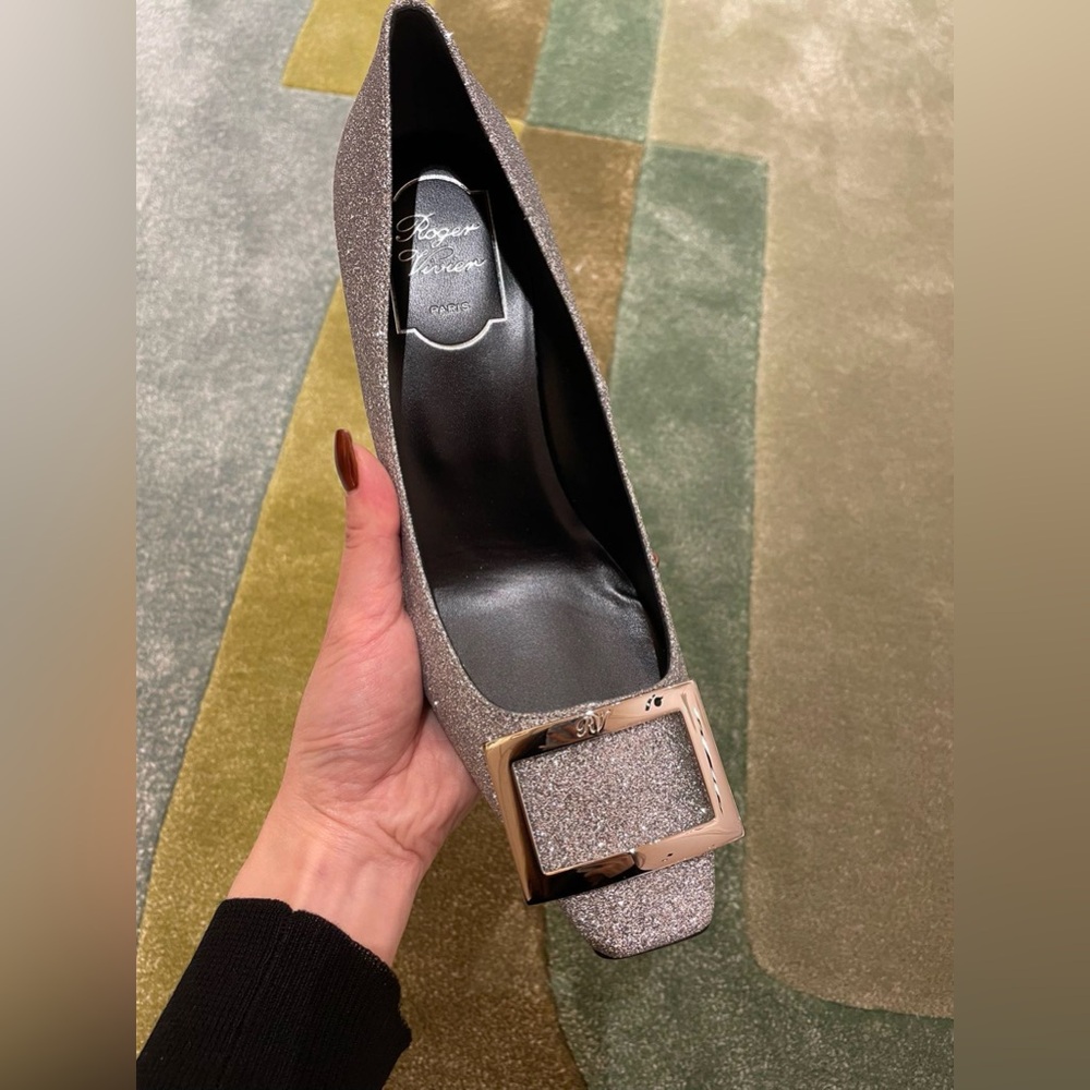 Roger Vivier Trompette Shining Silver High Heels